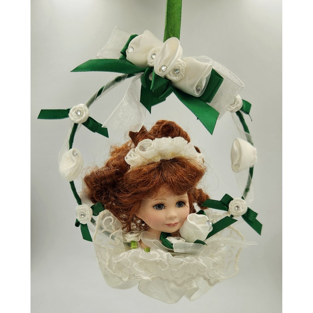 Marie Osmond's "White Christmas" Rose Bud Porcelain Doll Christmas Ornament 2007